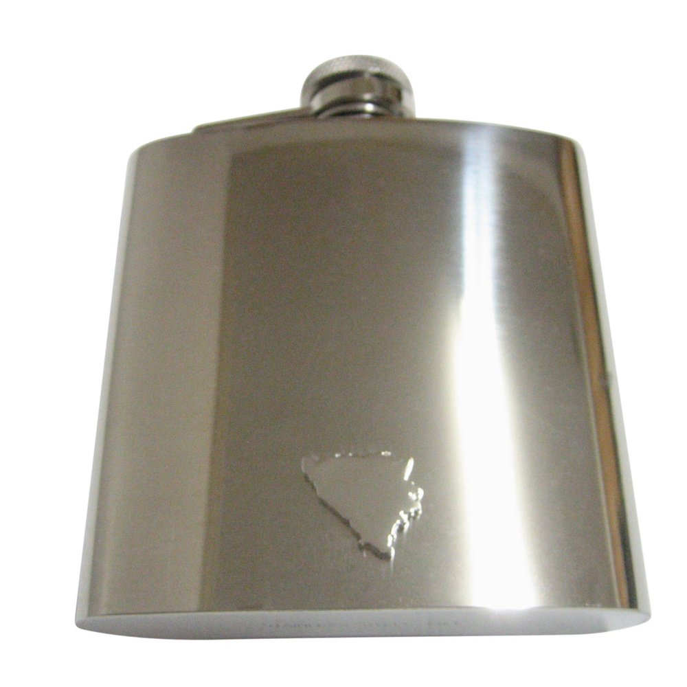 Bosnia Map Shape Pendant 6oz Flask